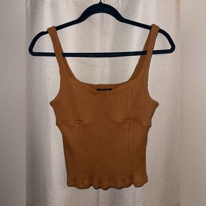 Brown/Burnt orange Anthropologie Tank. XS